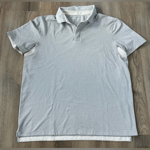 Outdoor Voices Polo Shirt Light Gray mens XL COLLARED Button - Picture 1 of 6